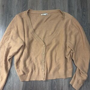 American Eagle Camel Knit Cardigan